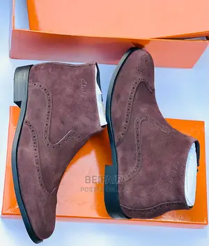 Original Clarks Men's Brown Boots | Buti Za Kiume