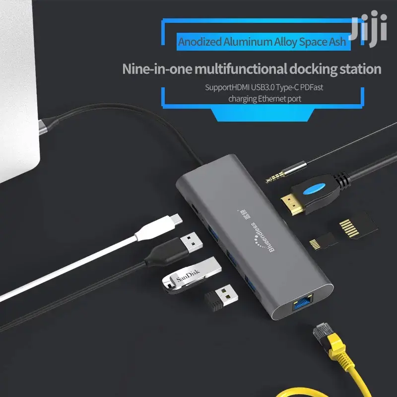 Blueendless Hc901 Type-c Adapter 9in1 4K Usb3.0