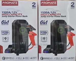 High Capacity Jump Starter Powerbank 6 In 1