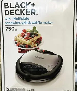 BLACK+DECKER 3 in 1 , Sandwich , Waffle Grill
