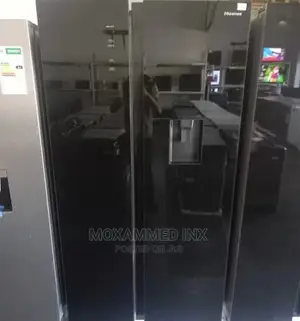 Hisense H670smib-Wdbside by Side Fridge 514L Black Glass