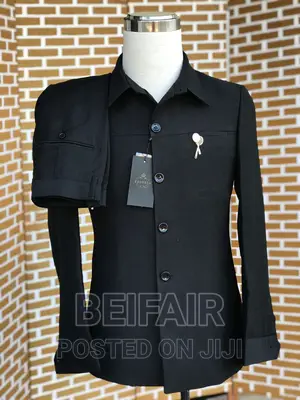 New Black Kaunda Suits | Men's Suits | Suti Za Kiume