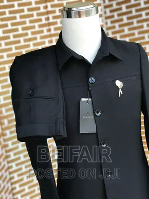 New Black Kaunda Suits | Men's Suits | Suti Za Kiume