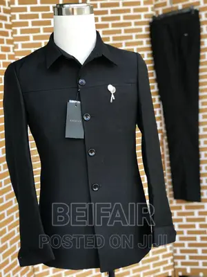 New Black Kaunda Suits | Men's Suits | Suti Za Kiume