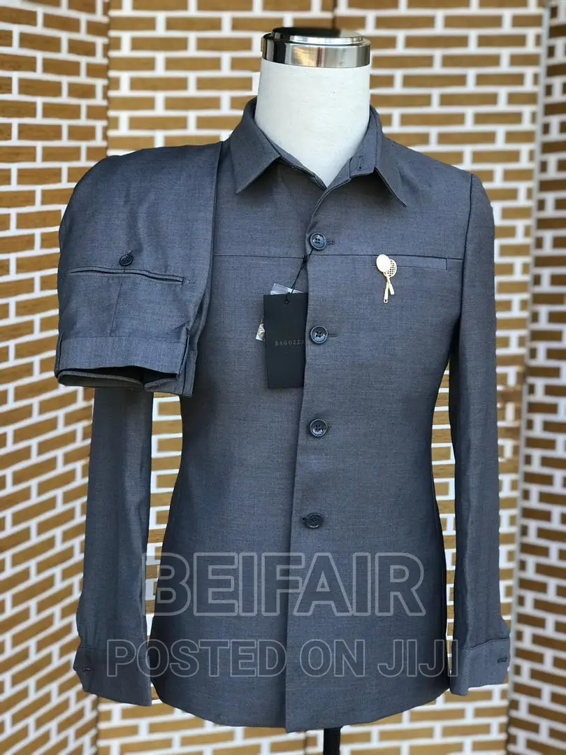 New Grey Kaunda Suits | Kaunda Suits Suti Za Kiume