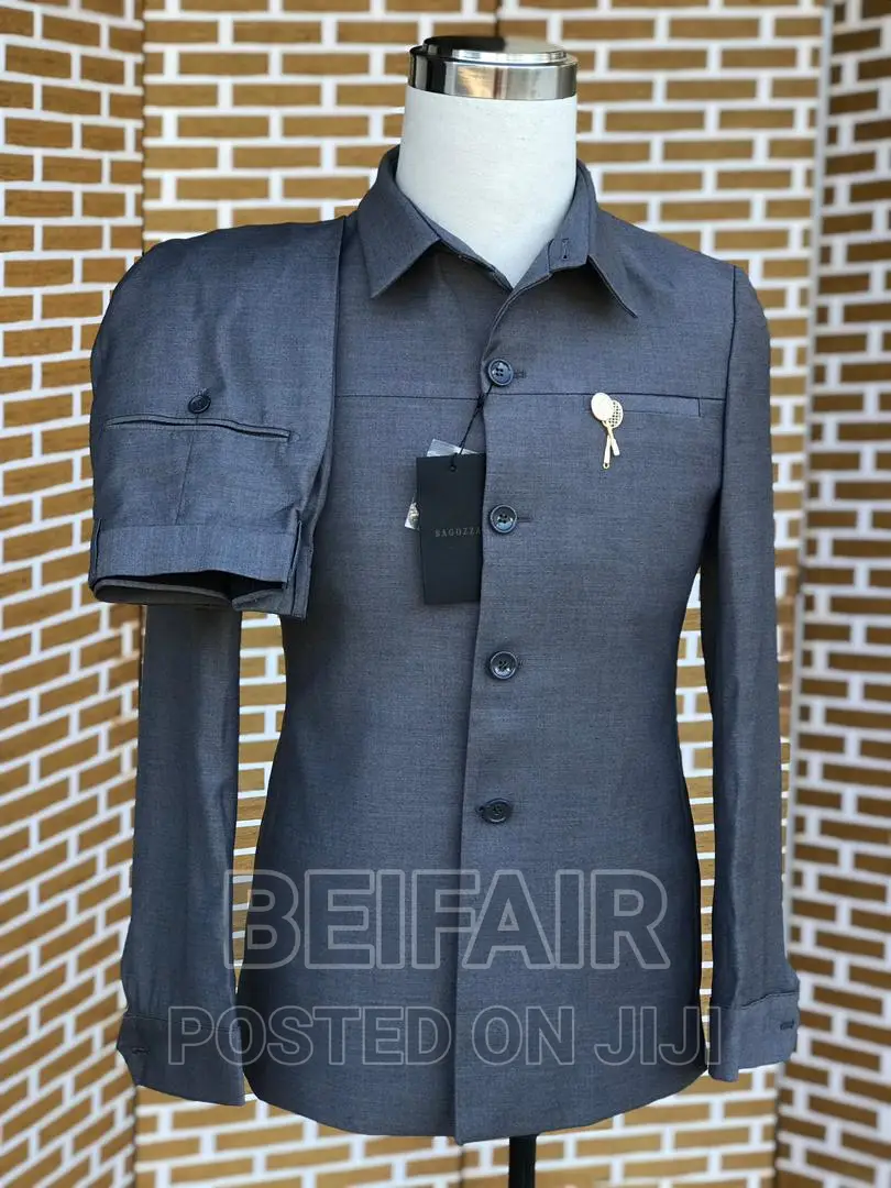 New Grey Kaunda Suits | Kaunda Suits Suti Za Kiume