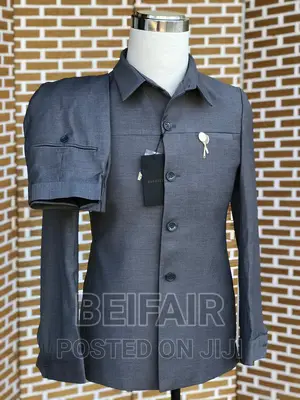 New Grey Kaunda Suits | Kaunda Suits Suti Za Kiume