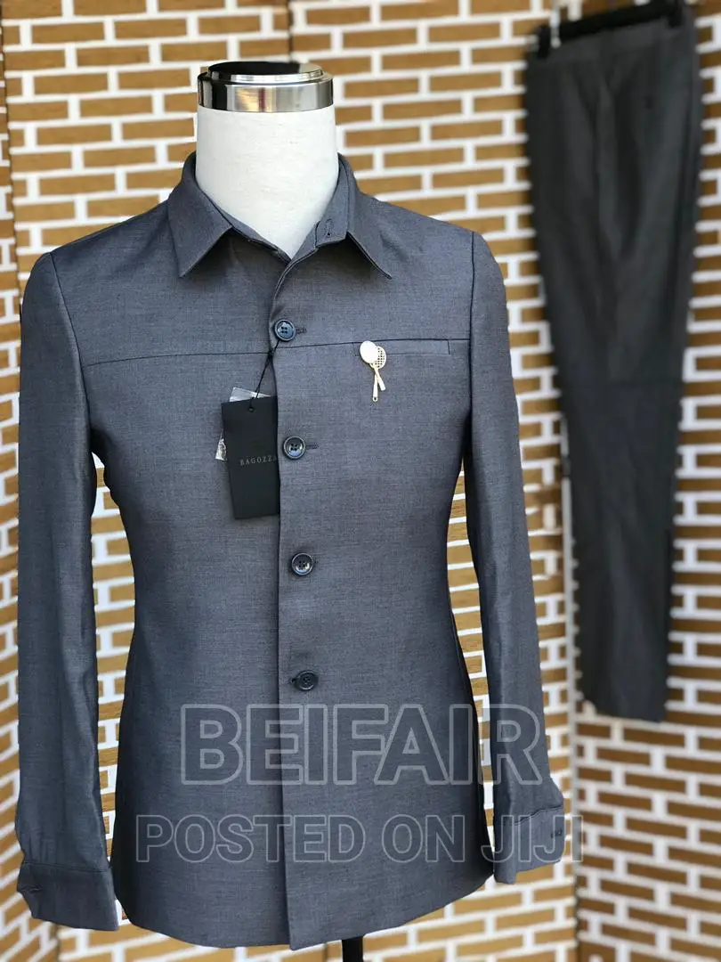 New Grey Kaunda Suits | Kaunda Suits Suti Za Kiume