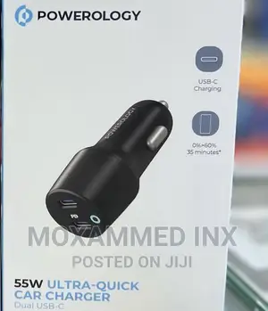 Powerology Car Usb C 2 Port Charging