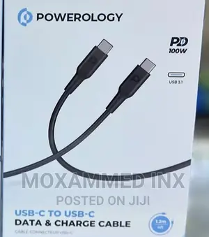 Powerology Usb C To Usb C Data Charger Cable