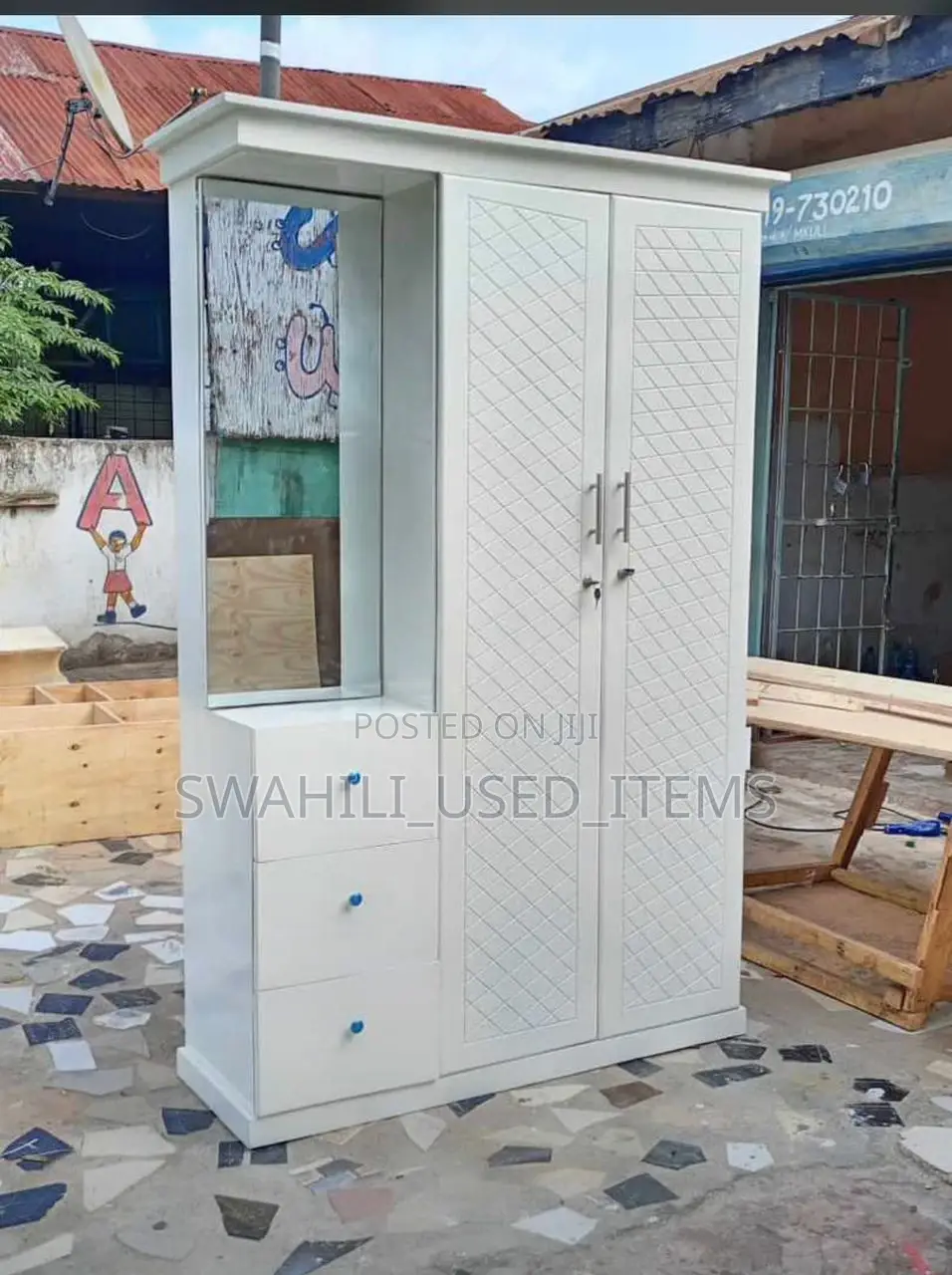 Kabati Ya Nguo Milango Miwili Na Dressing Table