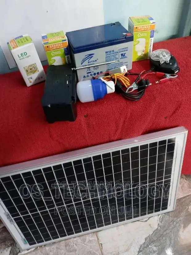 Full Set Sola Panel 18V 10W,Taa Nne,Betri 7ah.