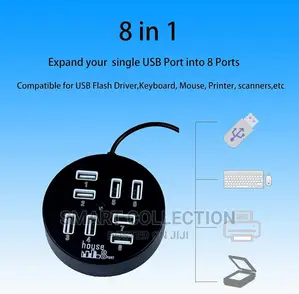 USB Hub 8 Ports Box Data Transmission