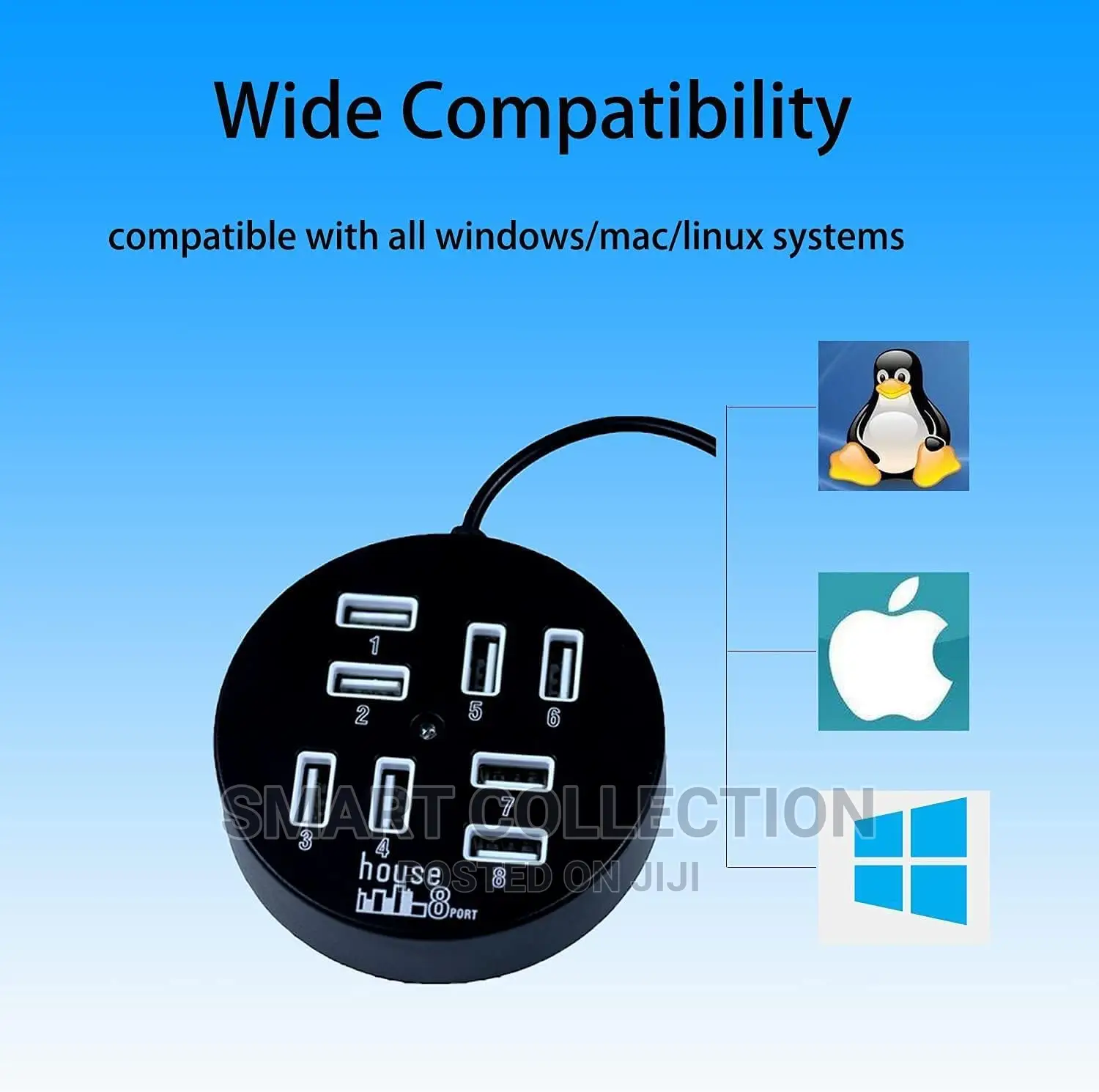 USB Hub 8 Ports Box Data Transmission
