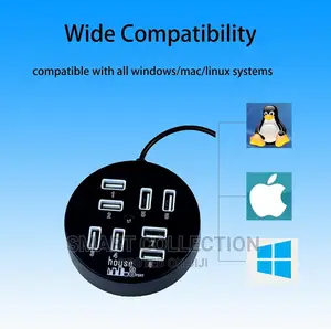 USB Hub 8 Ports Box Data Transmission