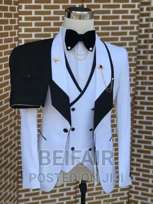 Suti Za Kiume | Men's Suits | White and Black Mixture