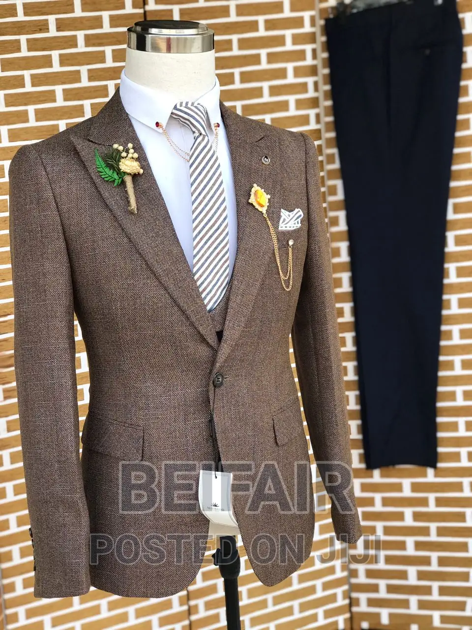 Suti Za Kiume | Men's Suits | Brown and Dark Blue