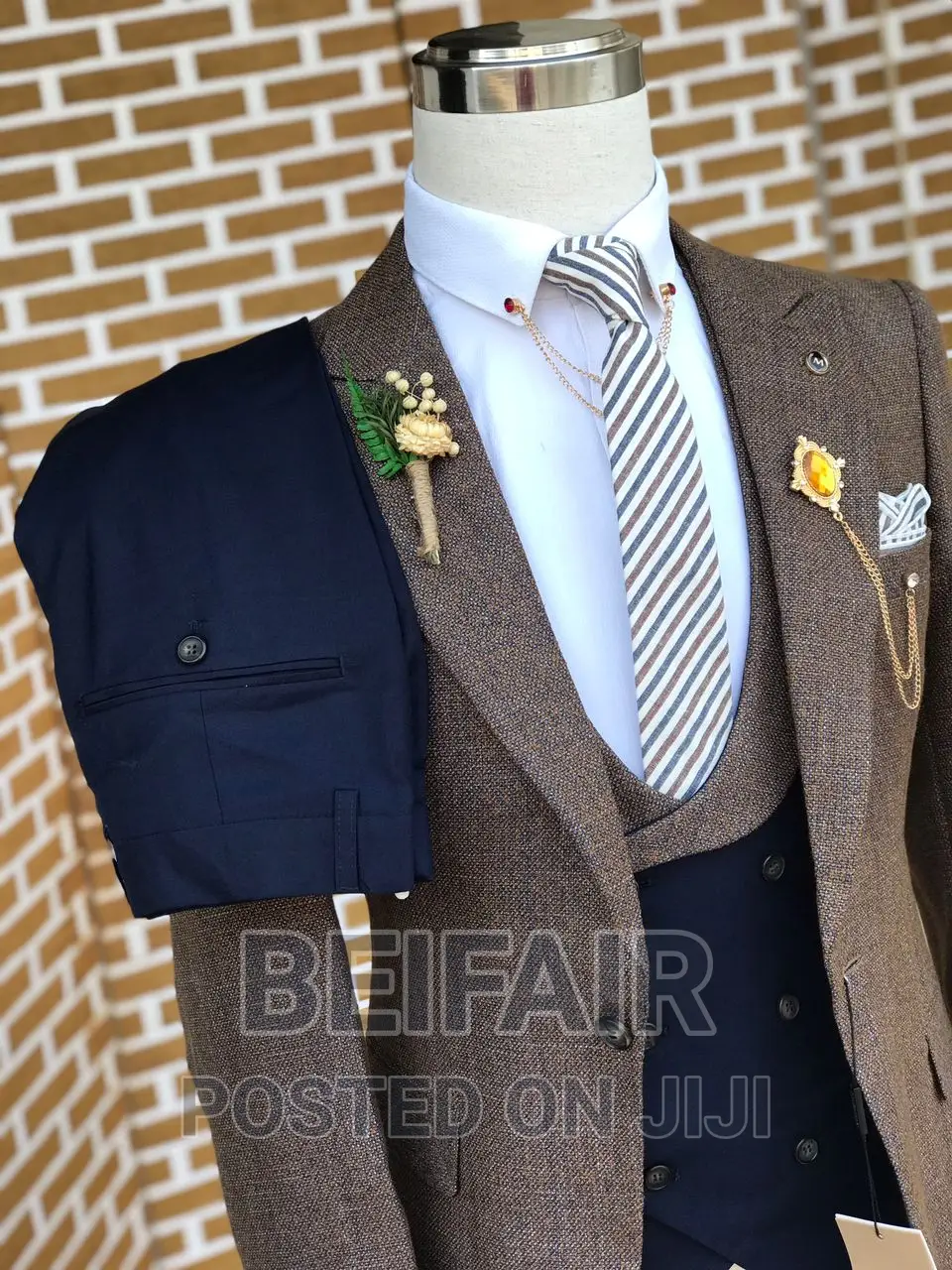 Suti Za Kiume | Men's Suits | Brown and Dark Blue