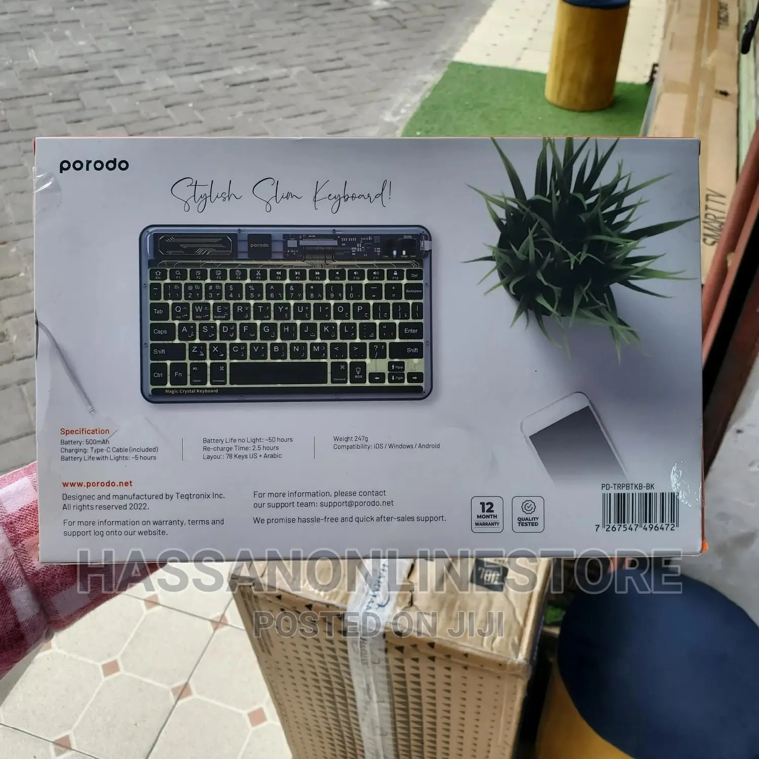Porodo Crystal Shell Ultra-Slim Keyboard