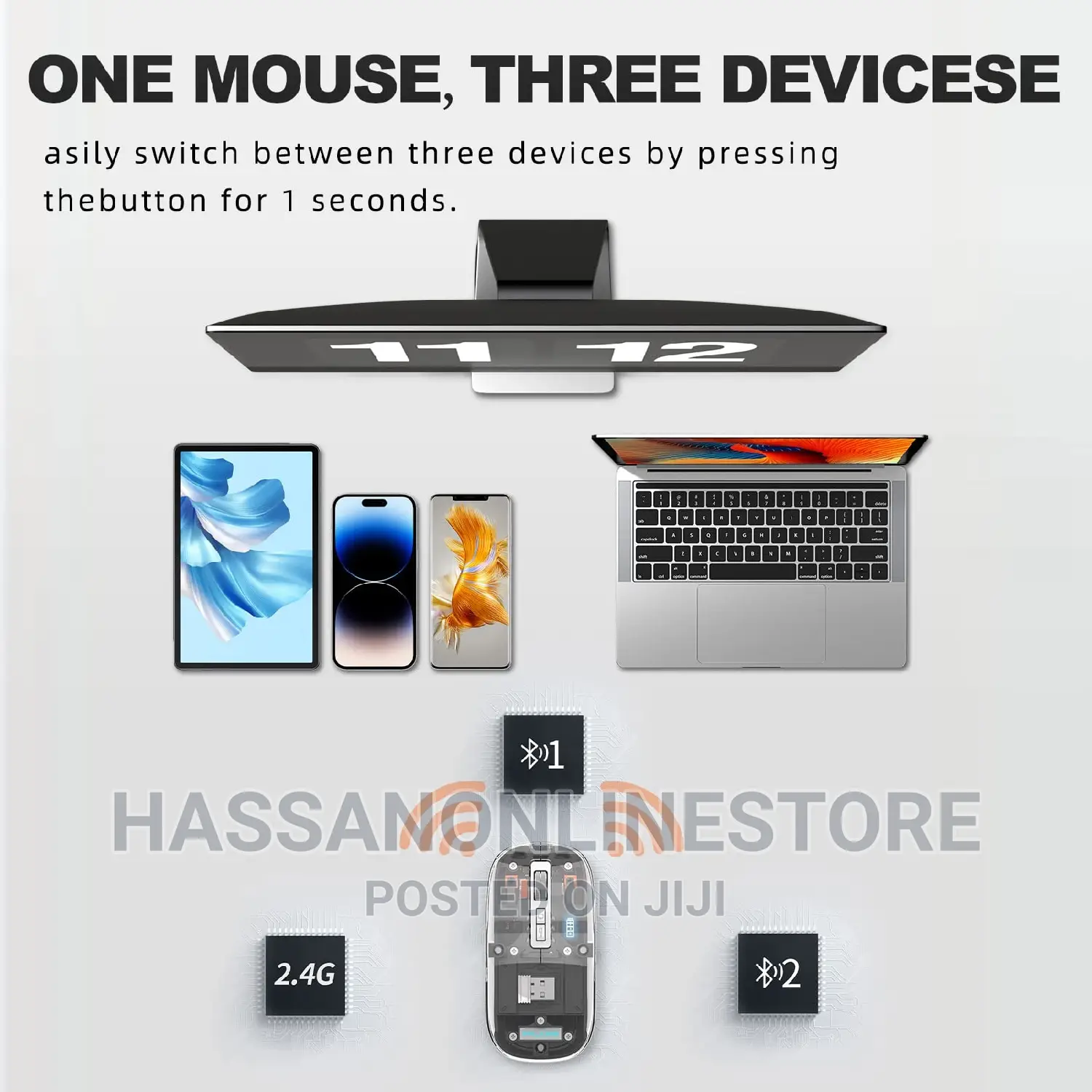Fmouse M133 Transparent Rechargeable Mouse
