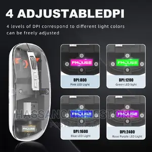 Fmouse M133 Transparent Rechargeable Mouse