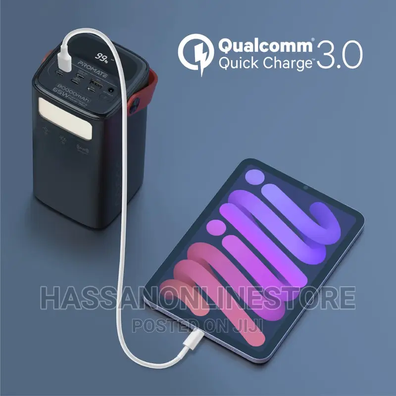 Promate Powermine80 Power Bank With 80000mah Battery, 65W PD