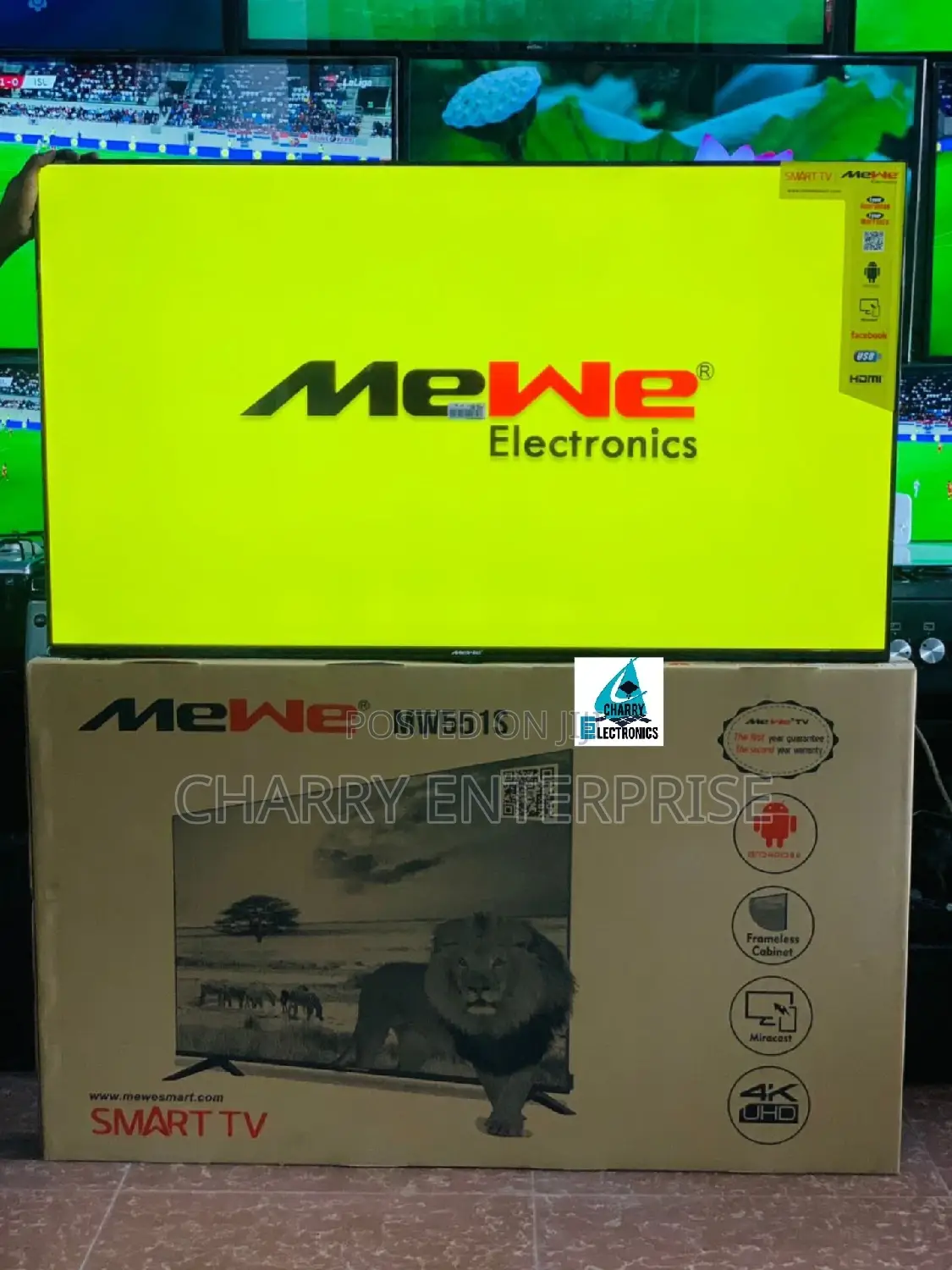 Mewe Smart ANDROID UHD Tv 55 Inch Miracastframeless