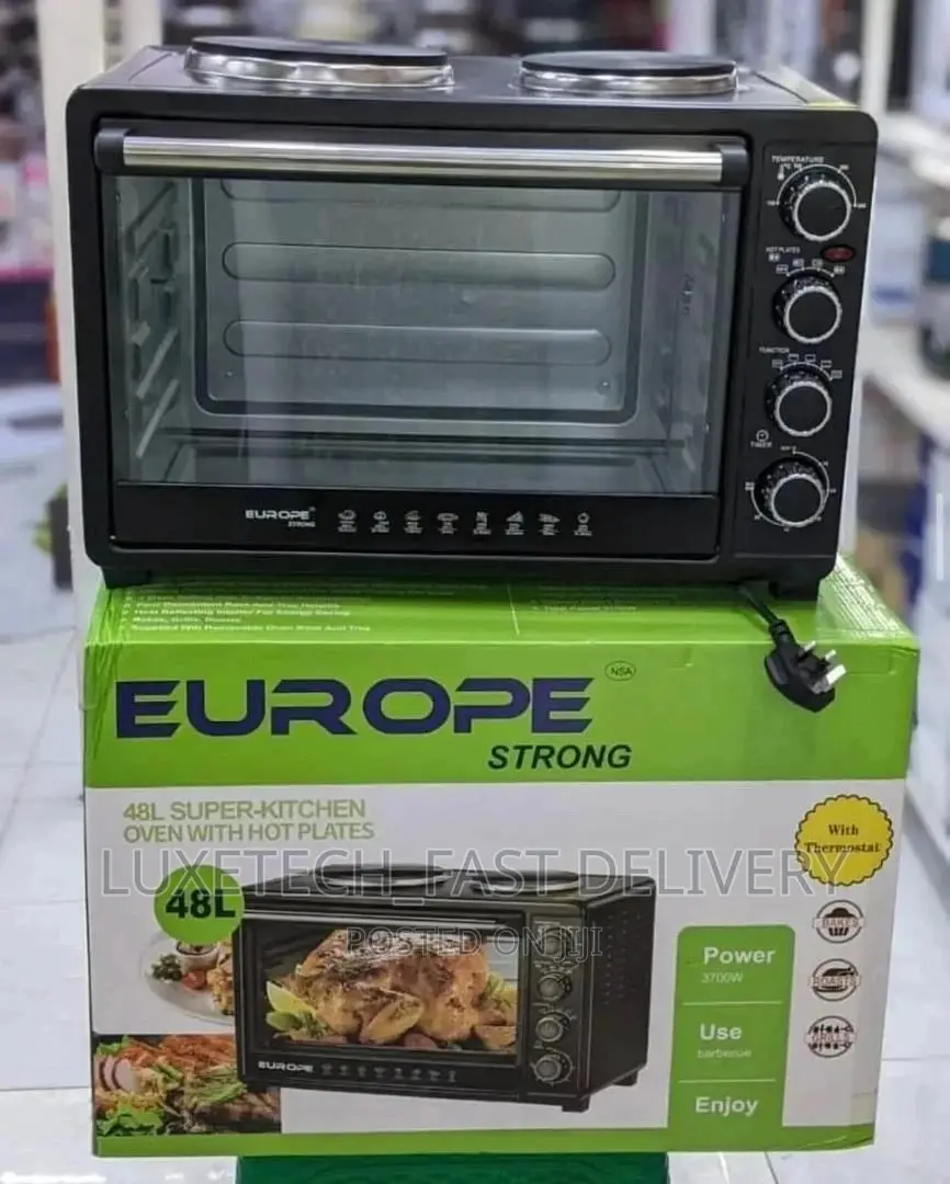 Europe Oven 48l 2 Hot Plates Roasts Bakes Grill
