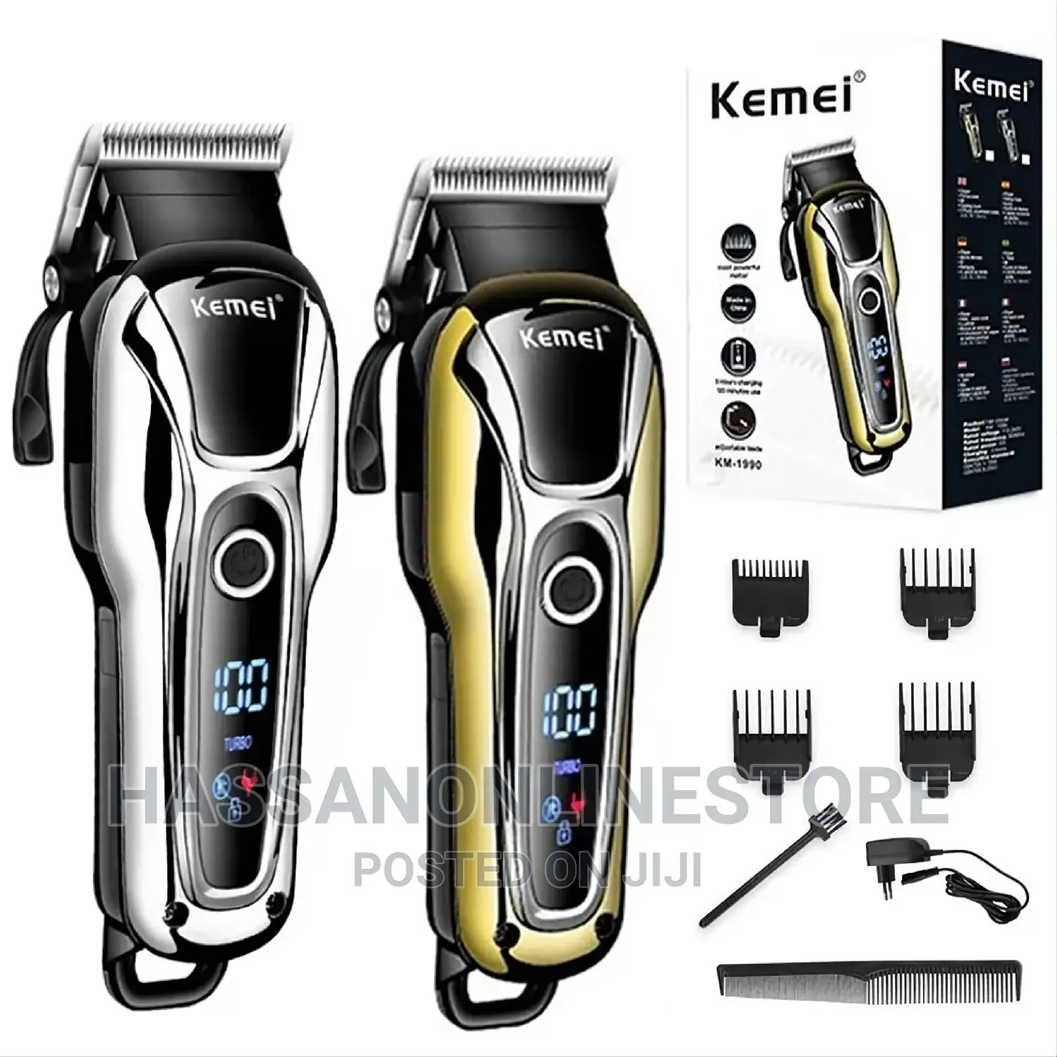 Kemei KM-1990 Cordless Professional Hair Clipper Trimmer