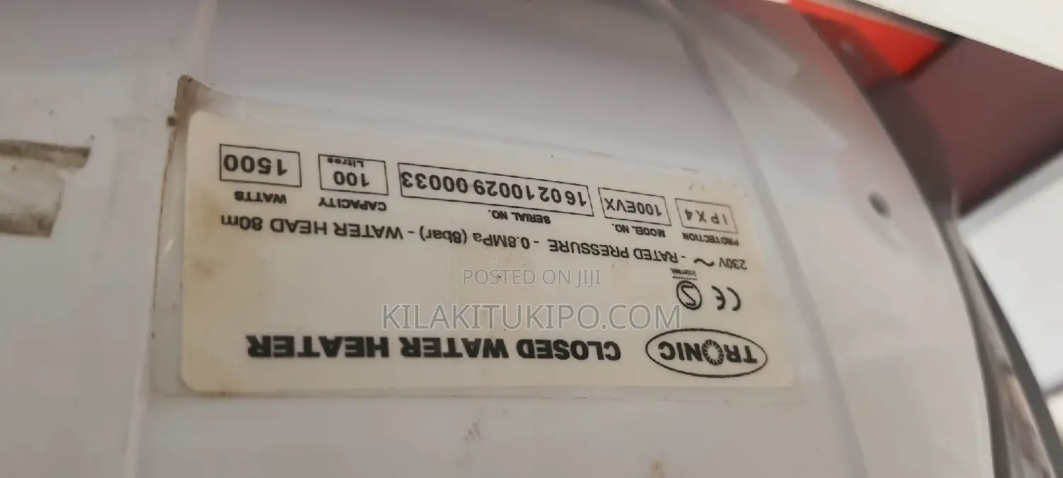 Tronic Closed Water Heater 100L