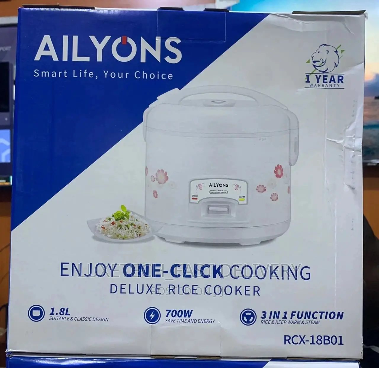 Ailyons 1.8L Electric Rice Cooker Deluxe