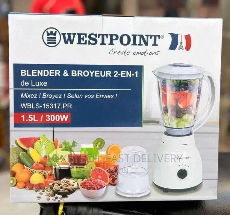 Westpoint 2 in 1 Electric Blender Deluxe 1.5 Litres