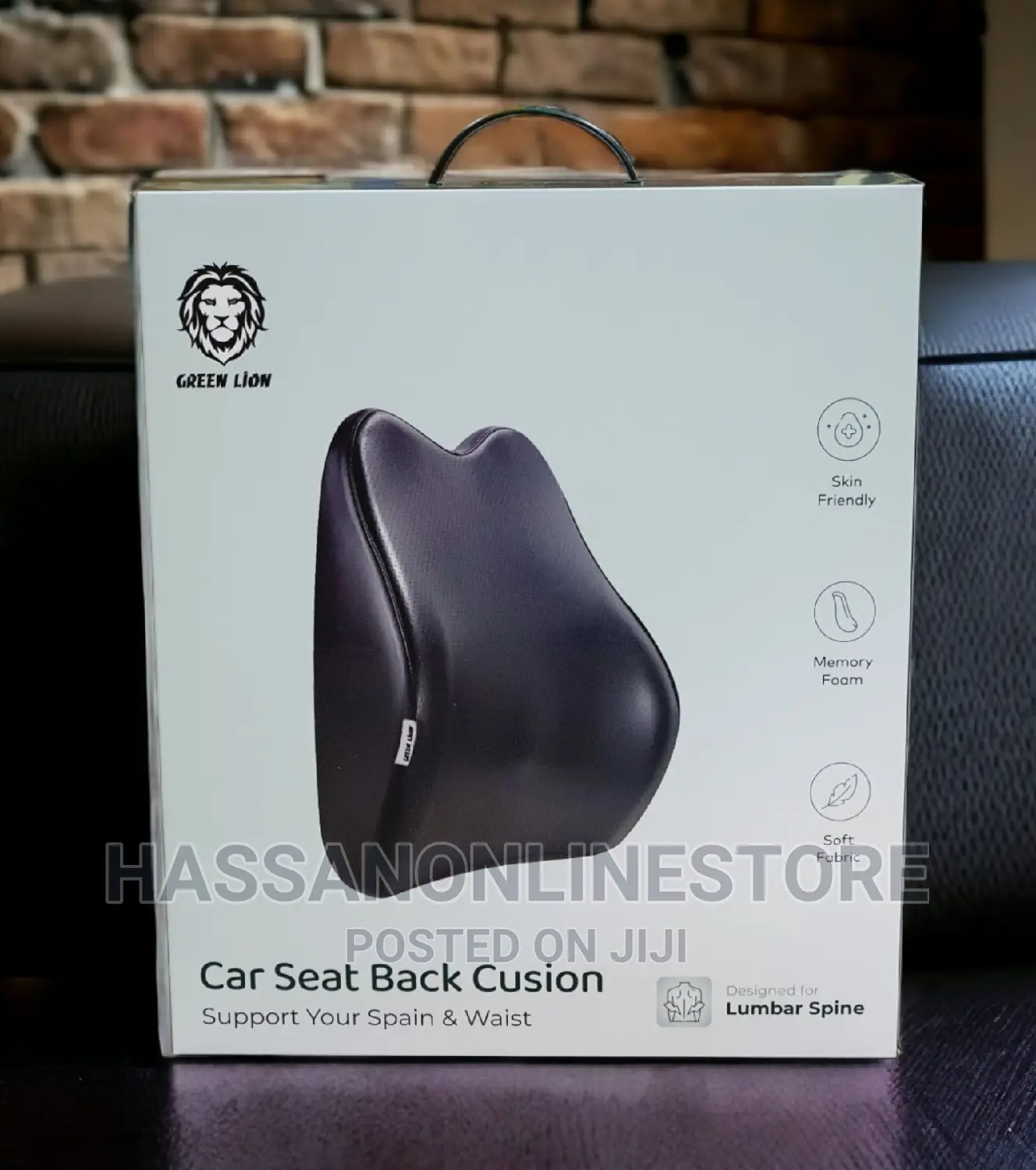 Green Lion Car Seat Back Cusion