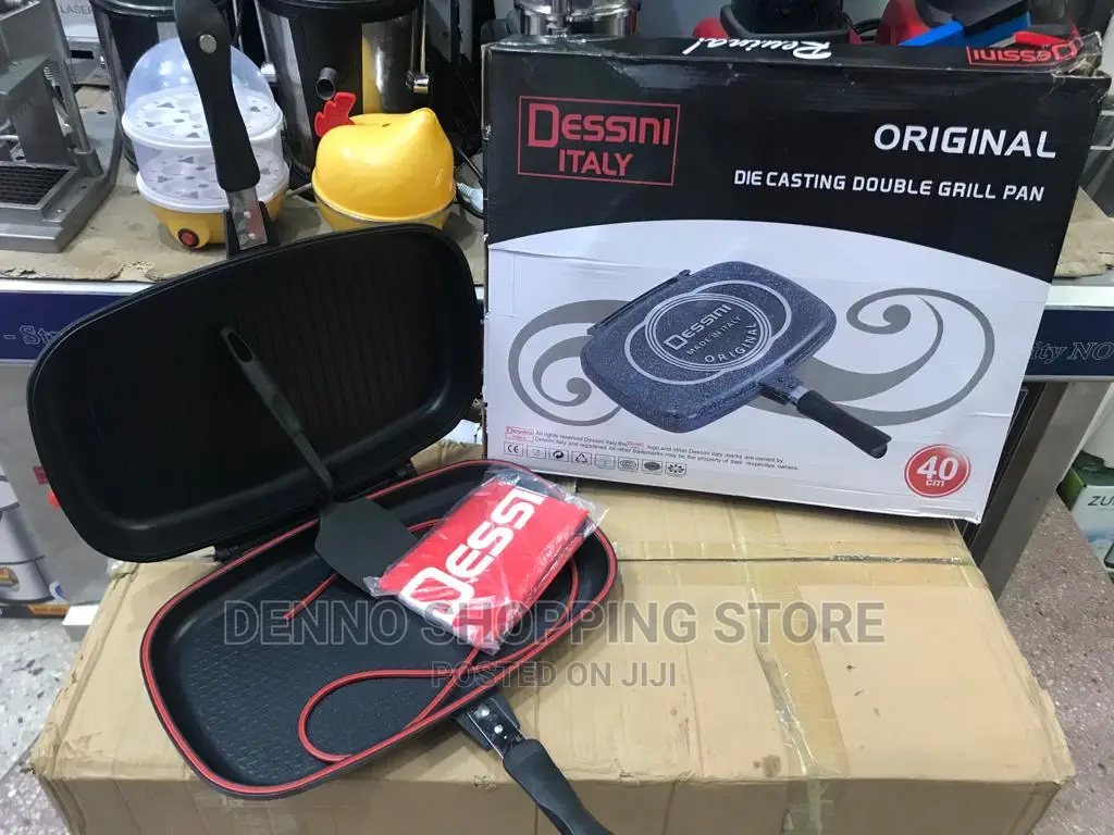 Dessini Double Grill Pan(Inachoma Pande Zote)