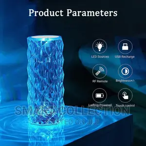Crystal Touch Table Lamp LED Night Light (Multicolor)