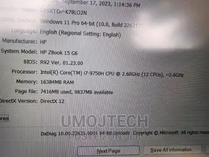 Laptop HP Zbook Fury 15 G7 24GB Intel Core I7 SSD 512GB