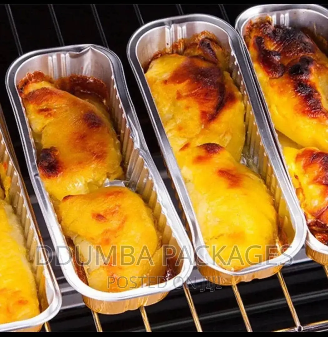 Rectangular Gold Baking Tins Per 20pcs