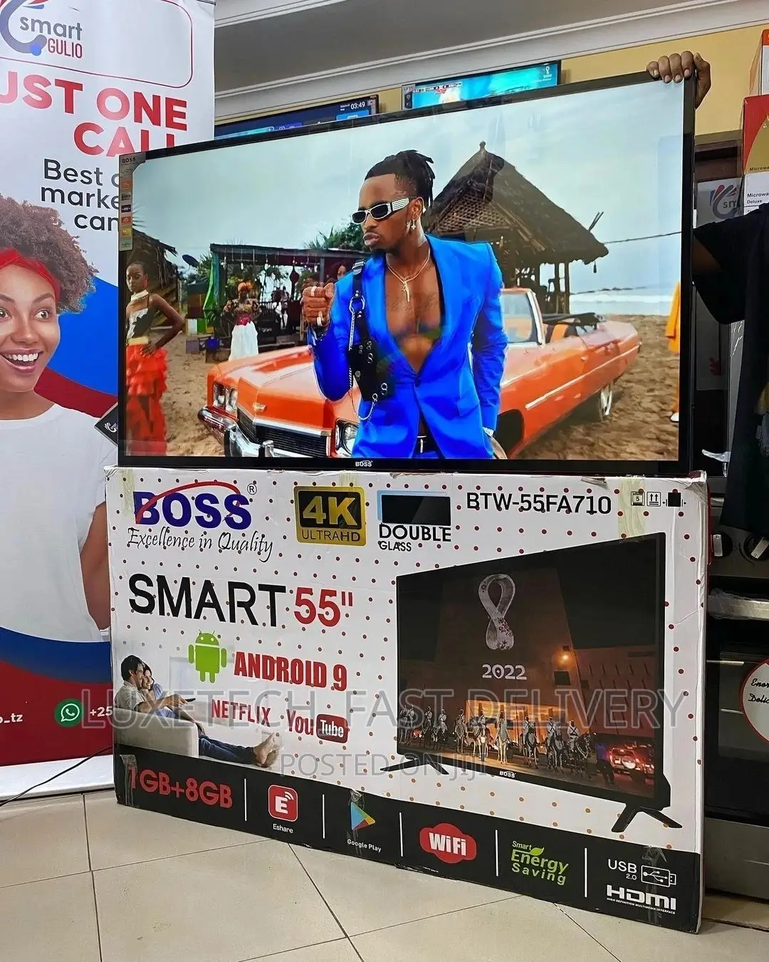 Boss 55 Inches Smart TV UHD Resolution