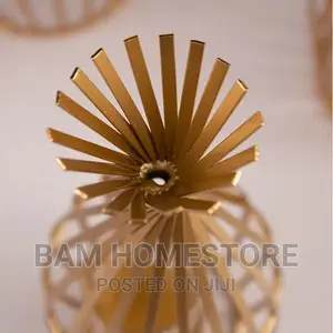 Golden Iron Candle Holder