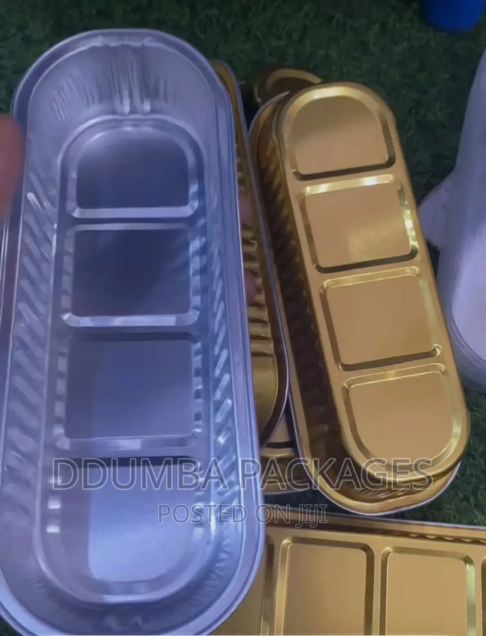 Rectangular Gold Baking Tins Per 20pcs