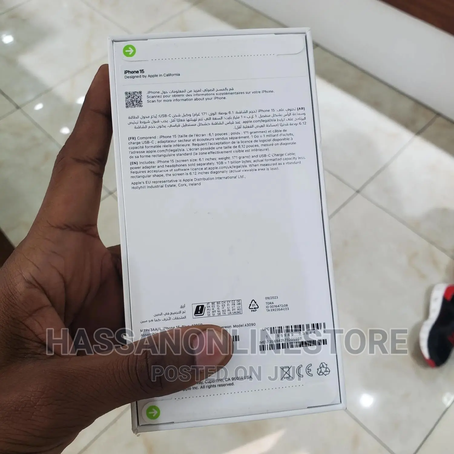 New Apple iPhone 15 128 GB Blue