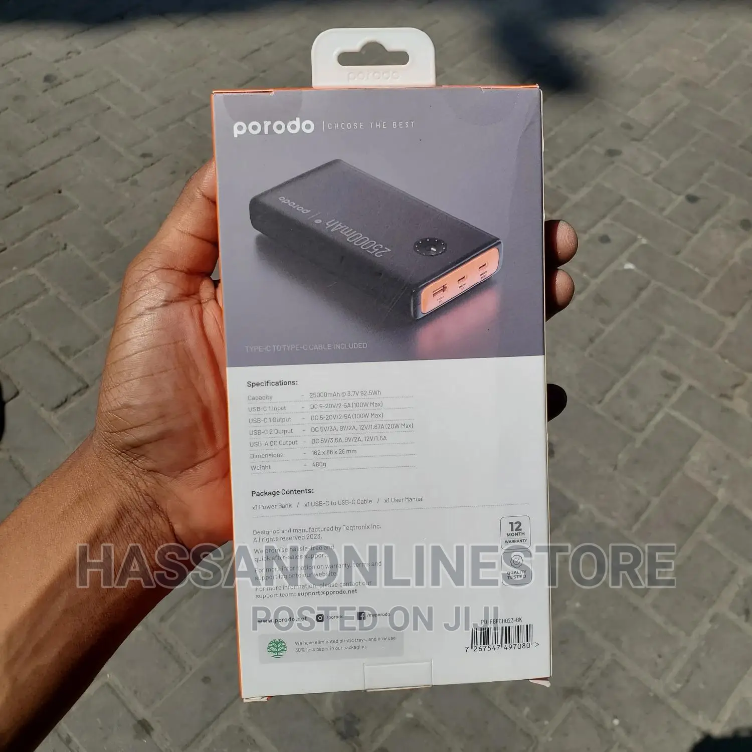 Porodo 25000mah Compact Power Bank