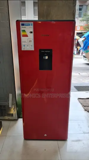 Hisense Red Single Door Fridge With Water Dispenser 177L