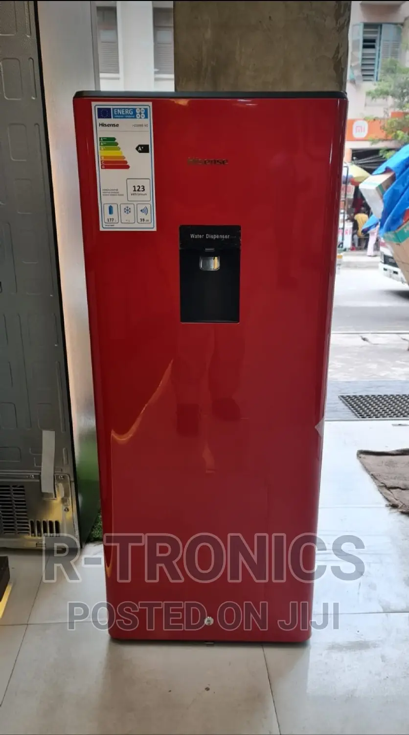Hisense Red Single Door Fridge With Water Dispenser 177L