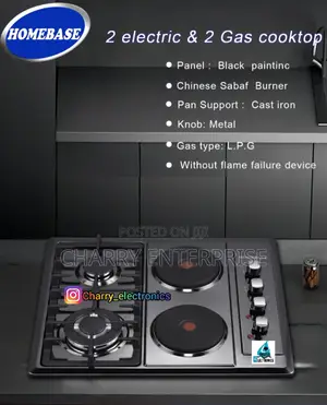 HOMEBASE Table Cooker / Hob2 Electric 2 Gas Cooktop