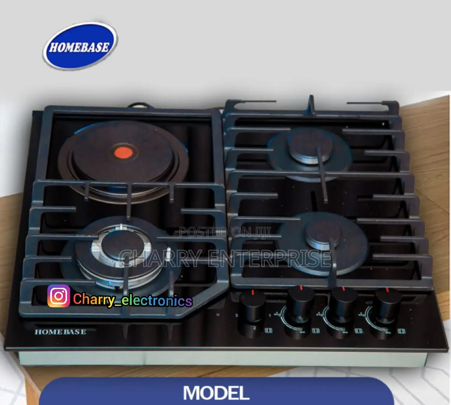 HOMEBASE Table Cooker / 1 Electric 3 Gas Hob 60*60cm