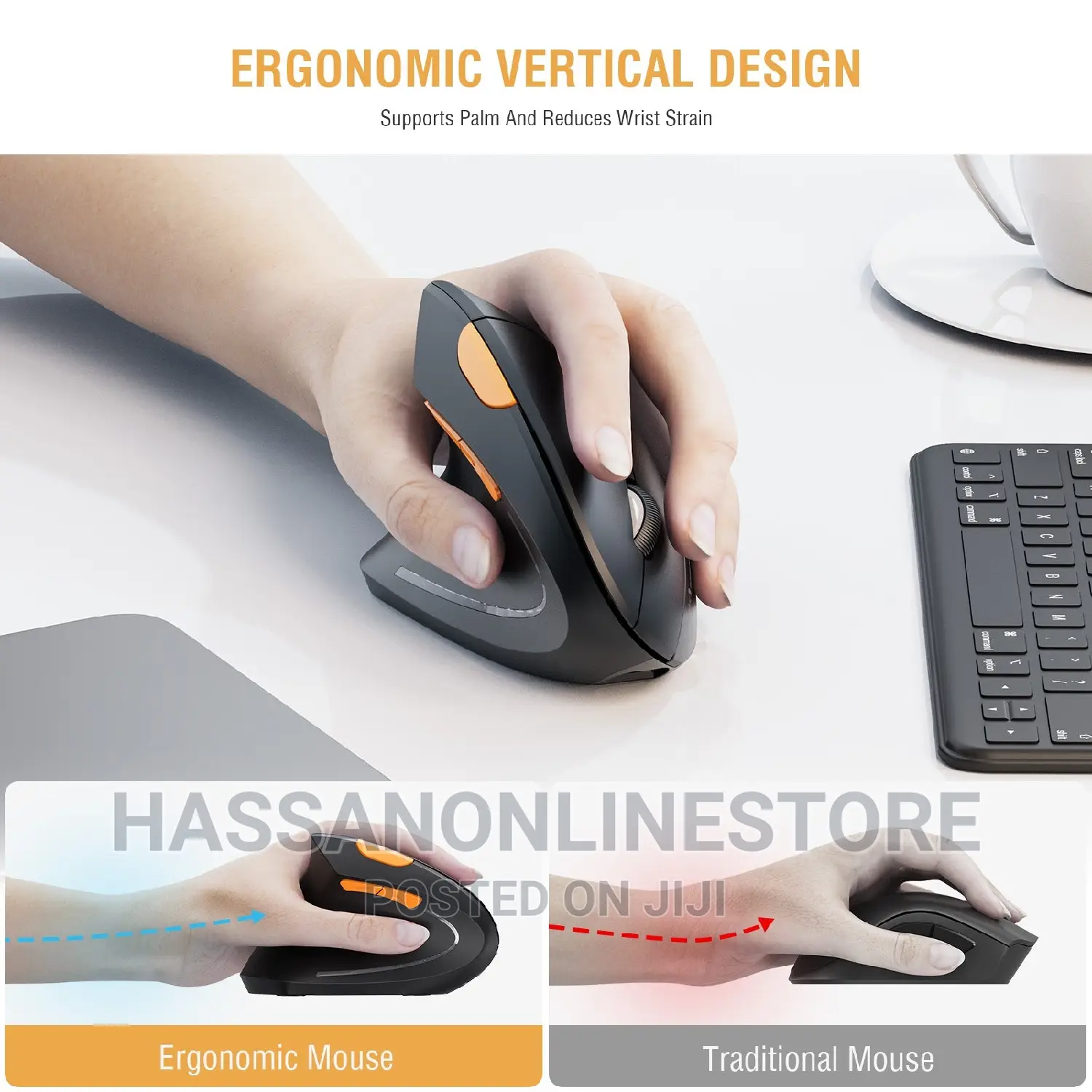 Protoarc EM13 Left Handed Ergonomic Vertical Mouse