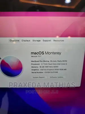 Laptop Apple MacBook Pro 2015 16GB Intel Core I5 SSD 512GB