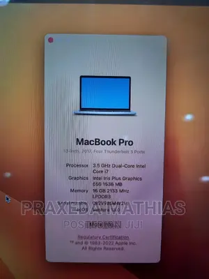 Laptop Apple MacBook Pro 2017 16GB Intel Core I7 SSD 512GB