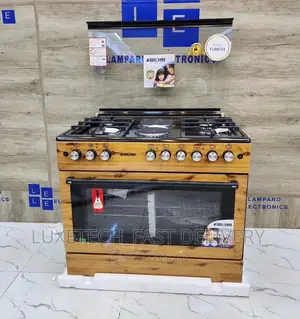 Bruhm 2 Electric and 4 Gas Cooker With Oven 90*60 Wooden